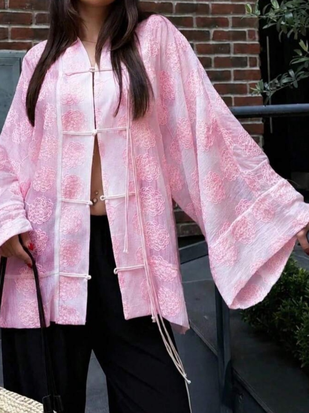 New Fashion Embroidered Women's Vintage Jacket For Daily Wear All Seasons Pink